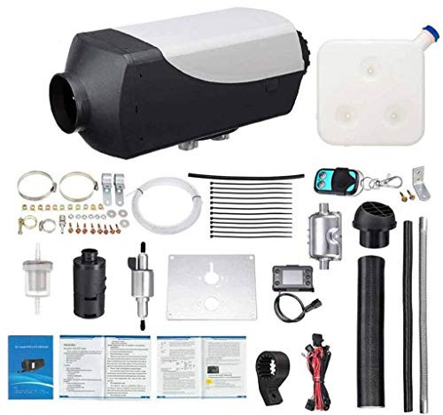 5KW Calefaccion Estacionaria Interruptor LCD Calentador Diesel 10Calentador De Combustible Y Aire Diesel Con Tanque L Para Autocaravanas-24V