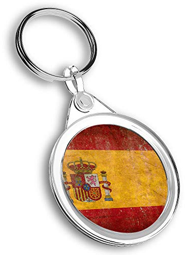 1 x porte-clés photo – Drapeau espagnol Grunge Espagne | Porte-clés | Breloque | #45258, multicolore, M