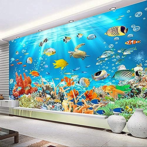 Animal Series Unterwasserwelt Fisch Koralle Wanddekoration Kunstdruck Wandmalerei HD-Druck für Kinder S Zimmer Kind Tapete wandpapier fototapete 3d effekt tapeten Wohnzimmer Schlafzimmer-400cm×280cm