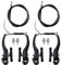 Riakrum 2 Sets Fahrradbremsen Enthalten 2 Paare V-Typ Bremsen mit 2 Stücke Bremskabeln und 4 Stücke Kabel Endkappen für Mountainbike