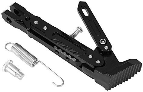 aqxreight Motorradständer, Motorradzubehör Modifizierter CNC-Verstellbarer Stativständer Fußseitenstütze