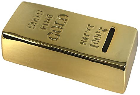 Goldbarren Bank Münze Sparen Geld Keramik Neuheit Geschenk