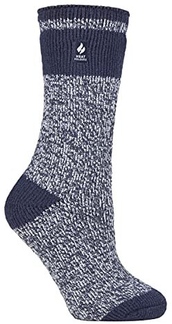 HEAT HOLDERS - Damen Extra Warm Innen Flauschig Thermosocken für Geschenk | Socken für Winter (DE/NL/SE/PL, Numerisch, 37, 42, Regular, Regular, Soft-navy (Sydney))