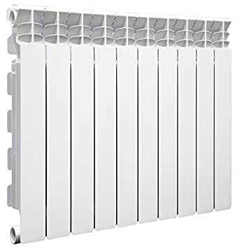 Fondital V710AM03410 Radiatore in alluminio pressofuso Exclusivo D3, 500 mm, 10 elementi, bianco