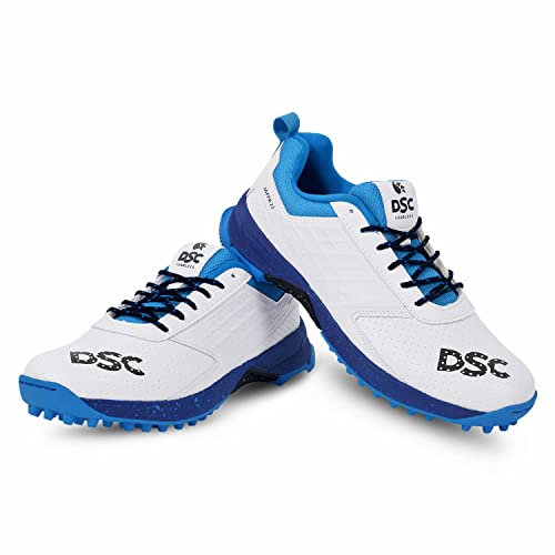 DSC Homme Jaffa Cricket Shoe, White/Navy, 43 EU