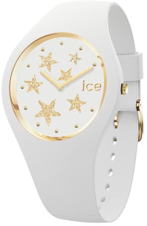 Ice-Watch - ICE glam rock White stars - Weiße Damenuhr mit Silikonarmband - 019856 (Small)