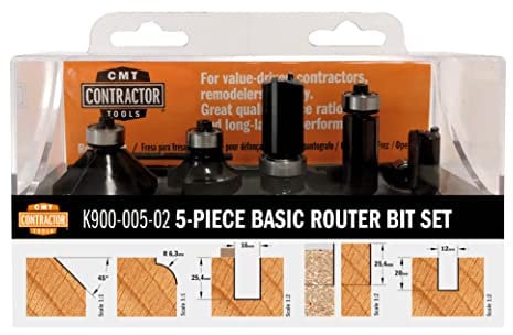 CMT ORANGE TOOLS K900-005-02 COFFRET FRAISE PROFILÉS/DROITS 5PZ HW Z2 S=8 D=12/16/12.7/25/35 DR