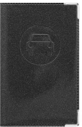 Color Pop - Porte-papiers Voiture Nouveau permis - Fabrication française - PVC – papiers français – Carte Grise Nouveau permis Conduire – 13,8 x 9 cm - (Disco Gris Fonce)