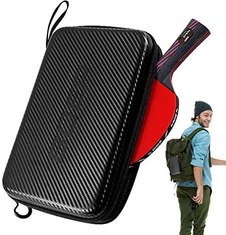 Maodom Funda Tenis Mesa – Funda rígida para Raqueta Tenis Mesa – Funda Pala Tenis Mesa para 2 Raquetas y 3 7 Pelotas
