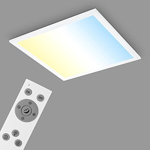 BRILONER - LED Deckenleuchte CCT, LED Deckenlampe, Farbtemperatursteuerung, Dimmbar, inkl. Fernbedienung, Weiß