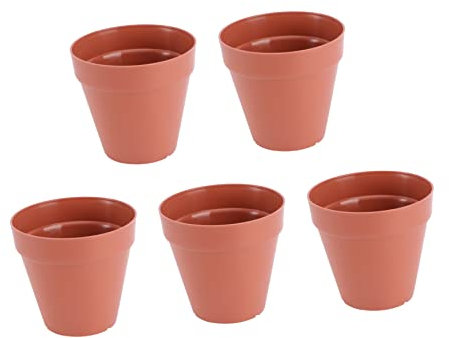 Cabilock 5 Piezas Macetero Imitación Arcilla Jardineras De Resina Jardineras De Interior Mini Ollas Macetas De Barro Ollas De Inicio Exterior Plantador Largo El Plastico Flores Decoraciones