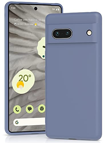 YATWIN Silicone Case for Google Pixel 7A 5G, Soft-Touch, Shockproof, DustProof, Antiskid Full Body Armour Phone Cover for Google Pixel 7A 5G - Lavender Grey