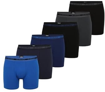 jbs Herren Boxershorts dunkelblau/schwarz/grau/himmelblau/taubenblau XXL