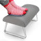 Fußstütze Schreibtisch, Selbsthäutender PU-Schaumstoff Fußhocker Schreibtisch Foot Rest Under Desk, Fussstütze Büro Fußbank Schreibtisch, Weich Und Bequem, Grau