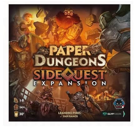 Alley Cat Games Paper Dungeons Side Quest Brettspiel 1-8 Spieler, 6+ Jahre, Standardausgabe