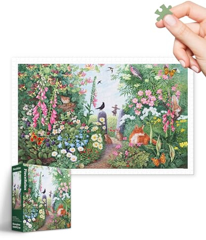 PieceRelax Puzzle 1000 Teile für Erwachsene & Kinder ab 14 – Anne Searle - Summer Hedgerow [H3440], 58,8 x 37,8 cm, Herausforderung & Achtsamkeit für Ihre Me-Time