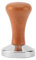 Tamper 51/54/58mm Ripple Base Espresso Tamper mit Walnuss Tamper für Siebträger Barista Zubehör Kaffee Stamper Set Edelstahl Base Holzgriff Silikonmatte (Dunkle Farbe,54mm)
