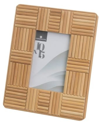 LEKE GO Portafotos de 10x15 de Madera Bambú Natural y Cristal, Marco Fotos Bambú Nordico para Foto 10x15 (10x15)
