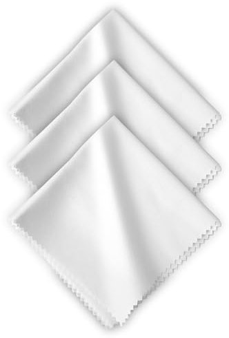 NIUQIGE Panni Microfibra da 20x20 cm, Pacchetto da Tre - Qualità Ottica per Occhiali, Smartphone, Schermi - 3X Panno in Microfibra di Alta Qualità Ottica per Pulizia Occhiali da Vista