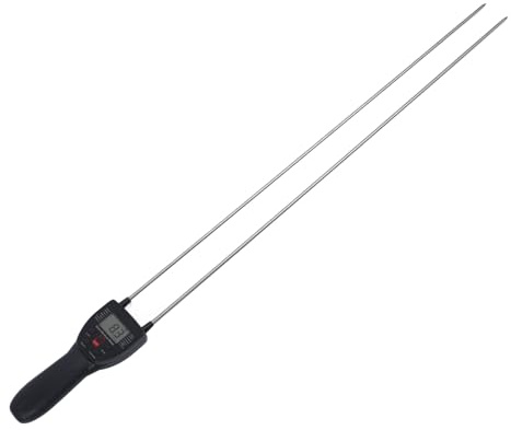 Getreide-Feuchtigkeitsmessgerät, Digitales LCD-Heu-Feuchtigkeitsmessgerät, Tragbarer Sonden-Feuchtigkeitstester, Wassergehaltsanalysator für Weizen, Mais, Reis, Erdnuss, Sojabohnen
