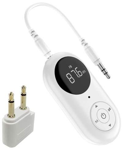 Adaptateur Bluetooth 5.3 : 3 en 1 Aux et Récepteur Avec Jack 3,5 mm, Transmetteur Airfly Avion Gadgets Pour 2 Casques, Bluetooth Avion, Voiture et Maison