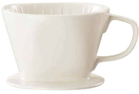 Kaffeefilter aus Keramik wiederverwendbarer Kaffeefilter zum Übergießen mit 3 Tropflöchern Weiß