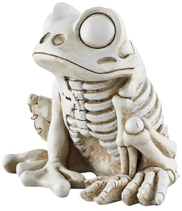 Halloween-Skelett-Frosch, Tier-Schädel-Skulpturen, dekorative Tierschädel, Froschschädel, Statue für Halloween, Tag der Toten