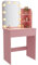 SONNI Schminktisch, Frisiertisch, Kosmetiktisch, Make-up Tisch mit Spiegel, LED-Beleuchtung Hollywood, Schubladen, 3 offene FÄcher, 3 Lichtmodis,10 Helligkeitsstufen, Schlafzimmer, Rosa, 70x40x140cm.