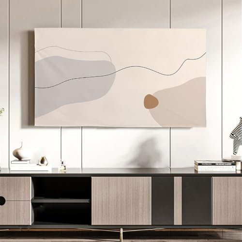 19-70inch Universal TV Cover, Modern Art TV Cover, Effective Waterproof And Dust Cover,Desktop/Hanging TV Dust Cover TV Protection(Size:55in,Color:C)