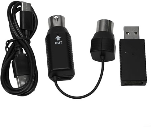ZAMETTER Cable MIDI inalámbrico adaptador de interfaz USB de 5 pines para conexión MIDI, compatible con varios teclados de piano