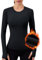 IECCP Women's Thermal Shirts Fleece Lined Athletic Running Tops Long Sleeve Compression Workout Baselayer Shirt Thumbhole Black S