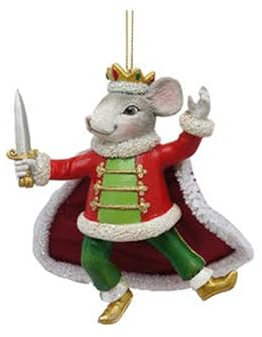 Kurt Adler Mouse King - Nutcracker - 4.5 Inch Red/Green Resin and Polyester Christmas Tree Ornament