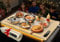 KingSom Bandeja de Calentamiento Eléctrico con Luces, Bandeja Calentador Silicona Plegable, Temperatura Regulable 50-100℃ & 6 Temporizadores, Calienta Platos Electrico Buffet, Calentador de Platos