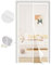 SAILIMAY Zanzariera Magnetica per Porte 85x210 cm, Tenda Zanzariera Porta Magnetica, Senza Foratura con Adesivo Forte, Protezione Insetti e Mosche, per Porte Balcone, Camper (Bianco)