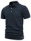 JACKETOWN Mens Polo Shirts Short Sleeve Lightweight Breathable Golf Polo Shirt for Men Adult Tennis T Shirts,Navy Blue,XXL