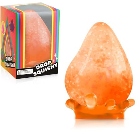 Antistressball Kinder Erwachsene, Water Drop Squeeze Squishy Anti Stress Bälle, Stressbälle Fidget Toy Stressabbau, Antistress Quetschball Sensorische Stressball (Orange, 1)