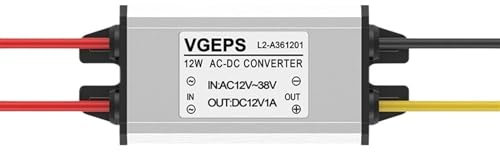 Convertidor de Potencia AC 36V a DC 12V AC12~38V a DC12V, Transformador Impermeable de Potencia de monitoreo(AC36V to DC12V 1A)