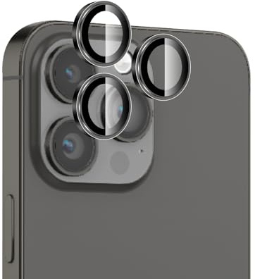 Warezilla Eagle Eye Kamera-Schutzfolie für iPhone 16 Pro & iPhone 16 Pro Max – Black – Passgenauer Linsenschutz aus gehärtetem Glas, kratzfest & farblich abgestimmt