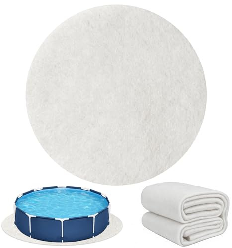YumSur Pool Bodenplane 2.7M,Runden Poolmatte,Poolunterlage Bodenschutzplane Bodenmatte Poolunterlage Matte,Tragbares Spa Pool Zubehör,Schwimmbecken Matte Faltbarer,Whirl-Pool Unterlage(Runden 270CM)
