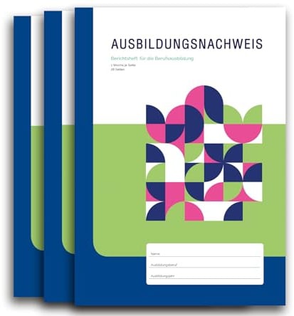 Henryks Berichtsheft Ausbildung, Ausbildungsnachweis DIN A4 Heft, 28 Blatt (3)