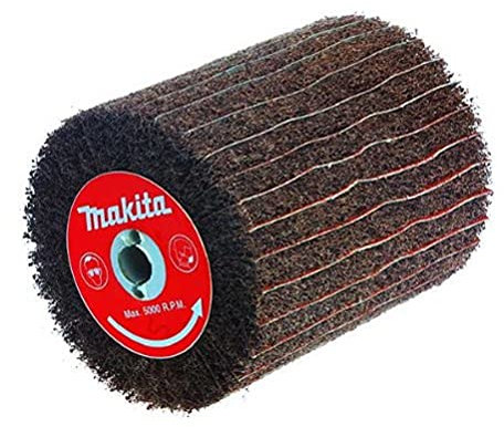 Makita P-18057 - Rouleau abrasif avec Papier de Verre grain k80 pour Poncer et Polir les Surfaces en Acier inoxydable et en Métal Multicolore