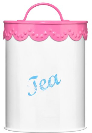 Premier Housewares Pink Lace Tea Canister