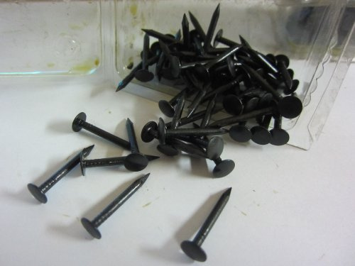 300 Bildernägel, Stahlnägel, geölt, mit Kopf etwa 7-8mm, Nägel, Blauköpfe, 25mm, 60 Stück gepackt, 1146