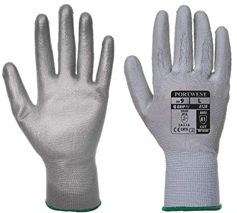 Portwest PU-Beschichteter-Handschuh, Größe: XXL, Farbe: Grau, A120GRRXXL