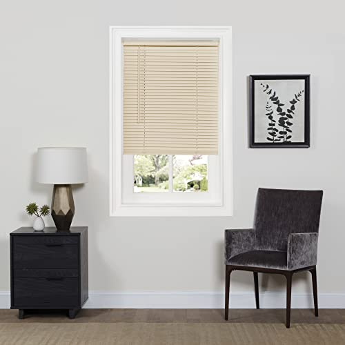 Cordless Room Darkening Mini Blind, 33 x 64 in, Alabaster