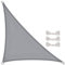 CelinaSun tenda parasole a vela giardino balcone PES poliestere idrorepellente triangolare 4,2 x 4,2 x 6 m grigio chiaro