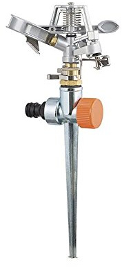 Siena Garden Impuls-/Sektorenregner, Rasensprinkler, Sprenger, silber, 29x12x5cm, 399837