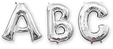 Anagram 32987 Letter U Silver Foil Balloon, 34,