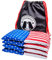 GoSports Cornhole Sitzsack-Set, offizielle Verordnung (8 Allwettersäcke) – Amerika Sterne und Streifen oder Rot und Blau – Wählen Sie Ihren Stil