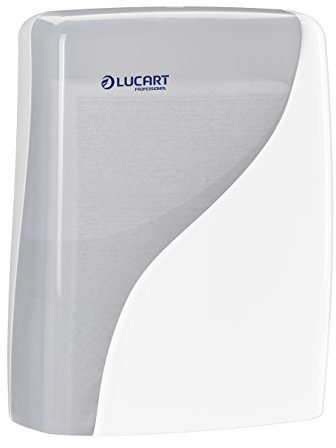 Lucart Professional Putzrollen 892314 Gerät Spender für Formathandtücher, weiß (1-er Pack)